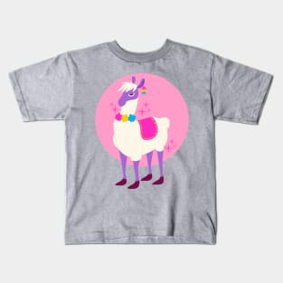 Hand Drawn Llama Cartoon Kids T-Shirt